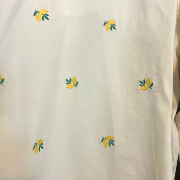 Talbots Pants Lemon Embroidered Relaxed Chino Ivory Cotton Plus Size 16W Petite - Picture 5 of 16